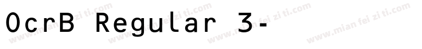 OcrB Regular 3字体转换